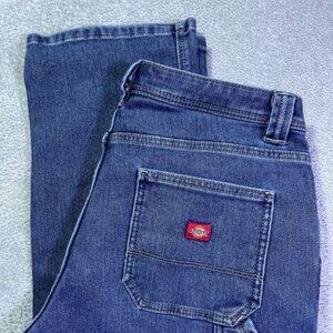 Dickies Temp-iQ Relaxed Fit Pant Women's Blue Jeans Straight Leg Size 10 Regular